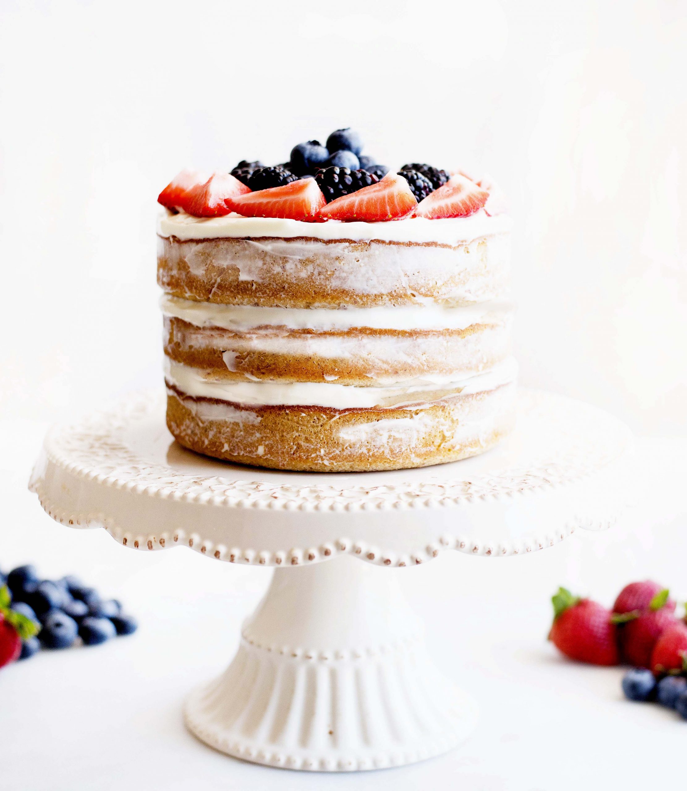 Healthy Berry Vanilla Naked Cake Whisk In Wellness