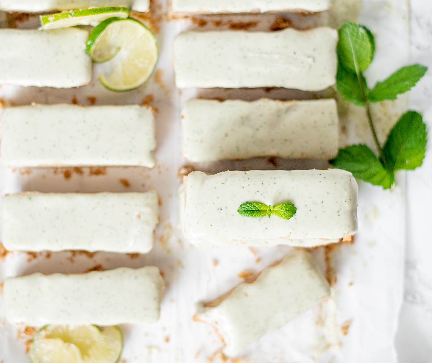 gluten free lime sugar cookie bars with homemade mint icing 4