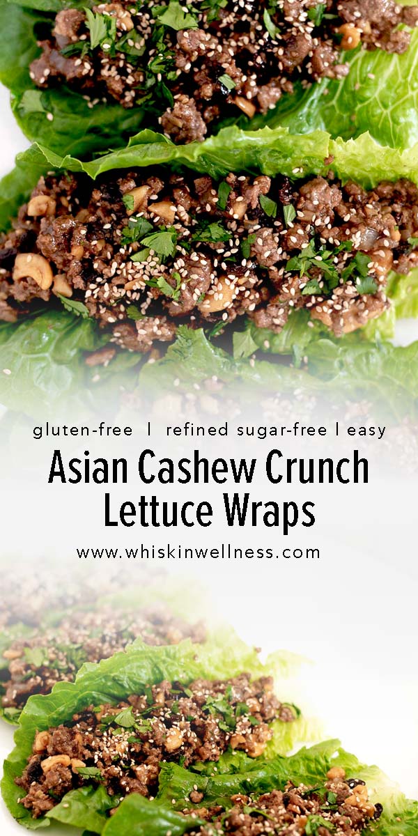 asian cashew crunch lettuce wraps whisk in welllness pinterst