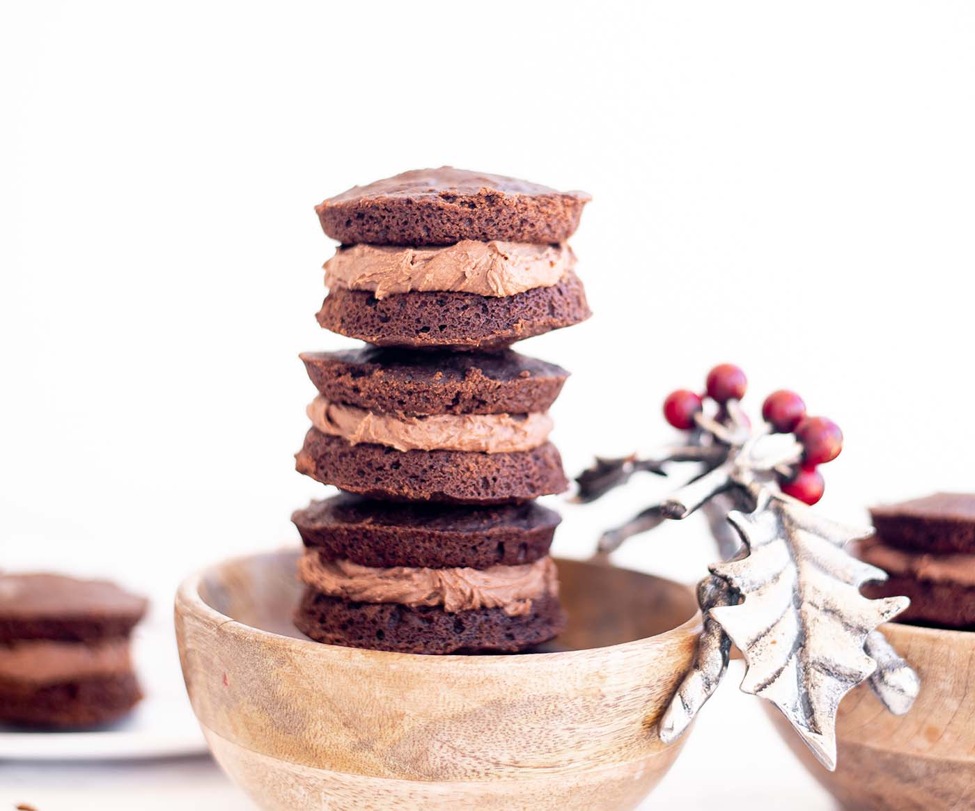gluten free double chocolate peppermint whoopie pies whisk in wellness 3