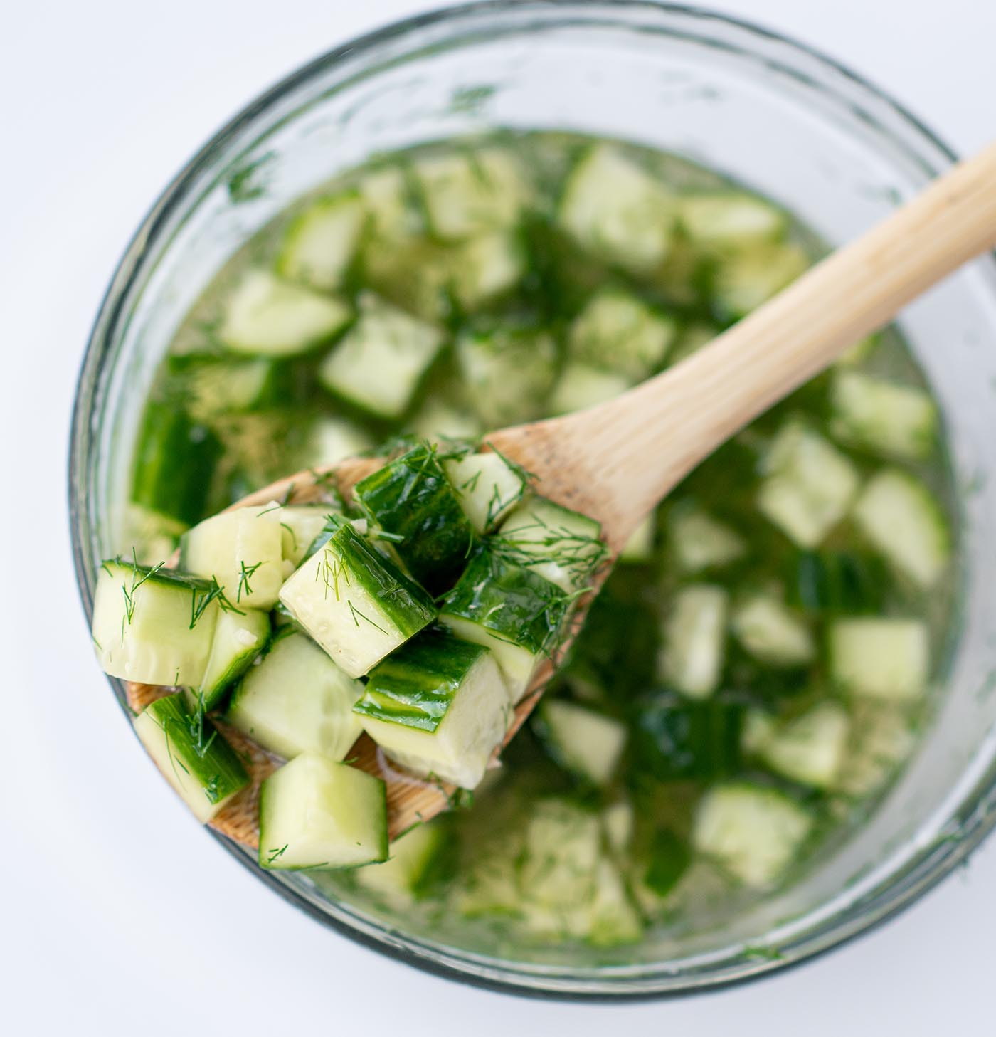 light and healthy marinated cucumbers 4